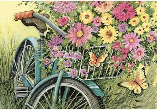 Miniatura 4 de Lang - Rompecabezas de 1000 piezas -Boquet de bicicleta, obra de arte de Susan Winget - Acabado de lino - 29Ó x 20" Completado