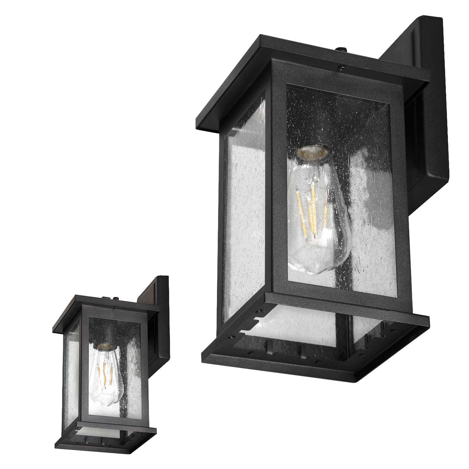 Buy addlon 2 Pack Outdoor Indoor Wall Lantern, Exterior Porch Light Wall AntiRust with Seeded