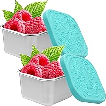 304 Stainless Steel Small Food Storage Container with Silicone Lid (180ml) | Leakproof, Portable, Stackable Sauce & Snack Box | Reusable, Dishwasher Safe, Airtight Lunch Box (2)