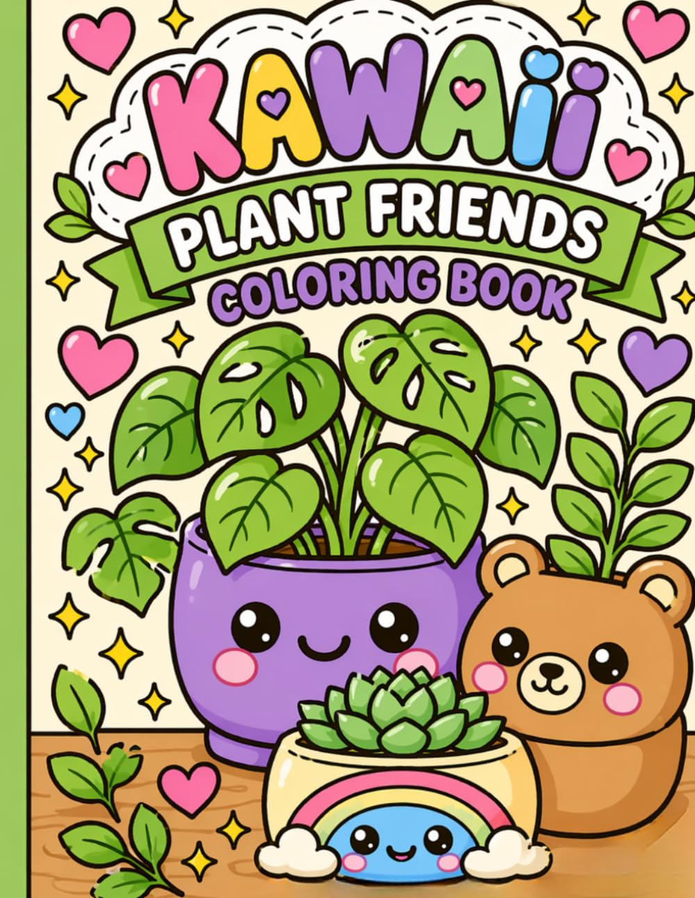 Cute & Cozy Plant Coloring Pages for Kids, Teens & Adults: Adorable Plant Characters, Cozy Scenes & Relaxing Designs