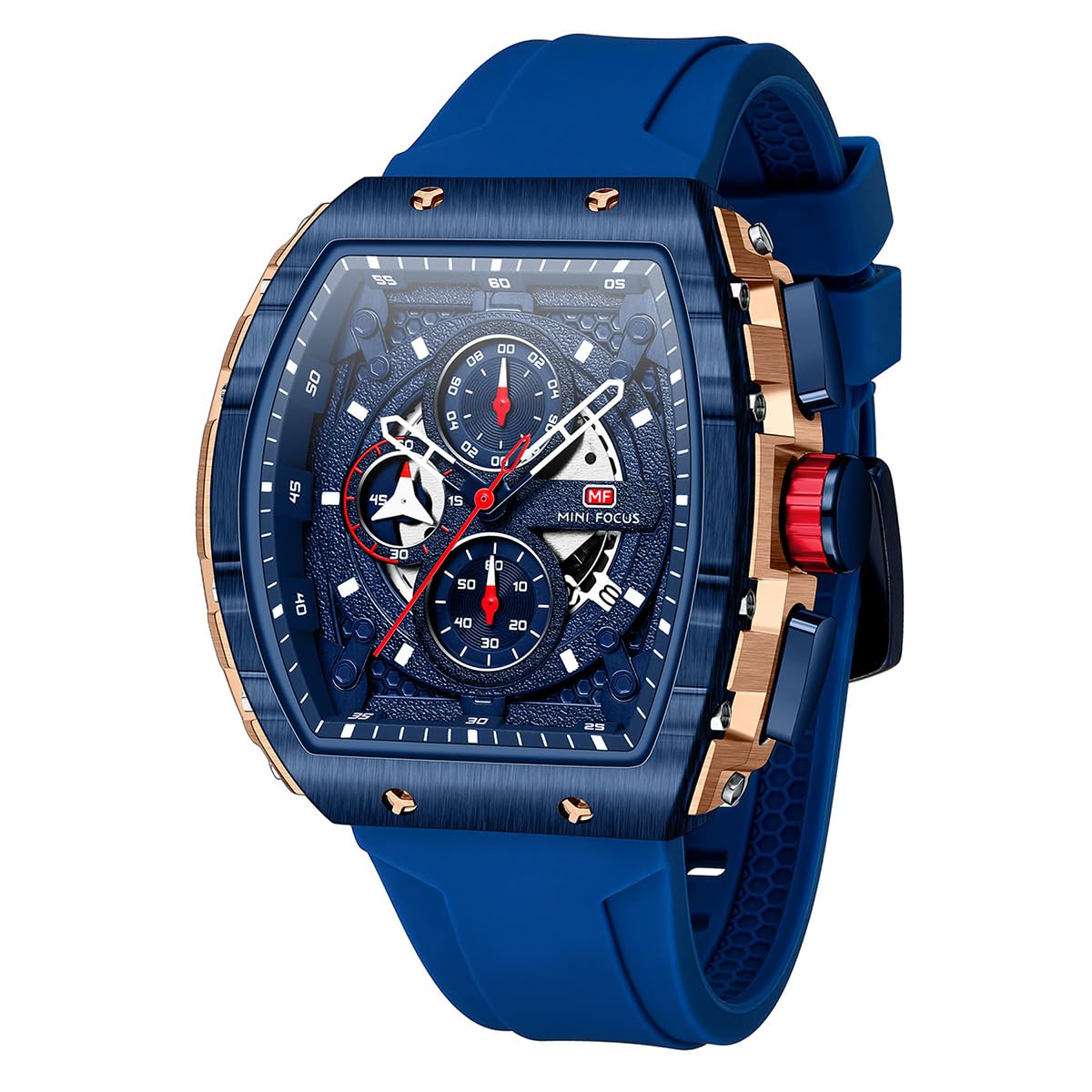 AIMESWatch Wristwatch for Men Fashion Casual Cool Big Dial Watch Luminous Waterproof Sport Analog Quartz Business Mens Watches Silicon Strap Dress Watch