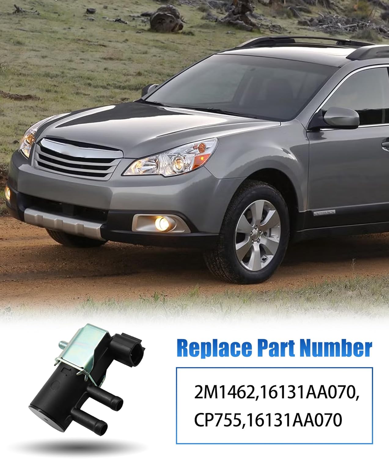 16131AA070 Vapor Canister Purge Valve Solenoid Compatible with Subaru BRZ 2010-2020 Forester 2011-2013 ETC,Replace 2M1462 CP755