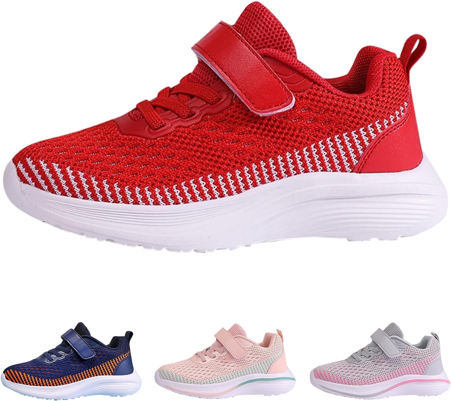 Boys Girls Tennis Shoes Kids Slip On Mesh Sneakers Lightweight Athletic Shoes Soft Breathable Sports Trainers