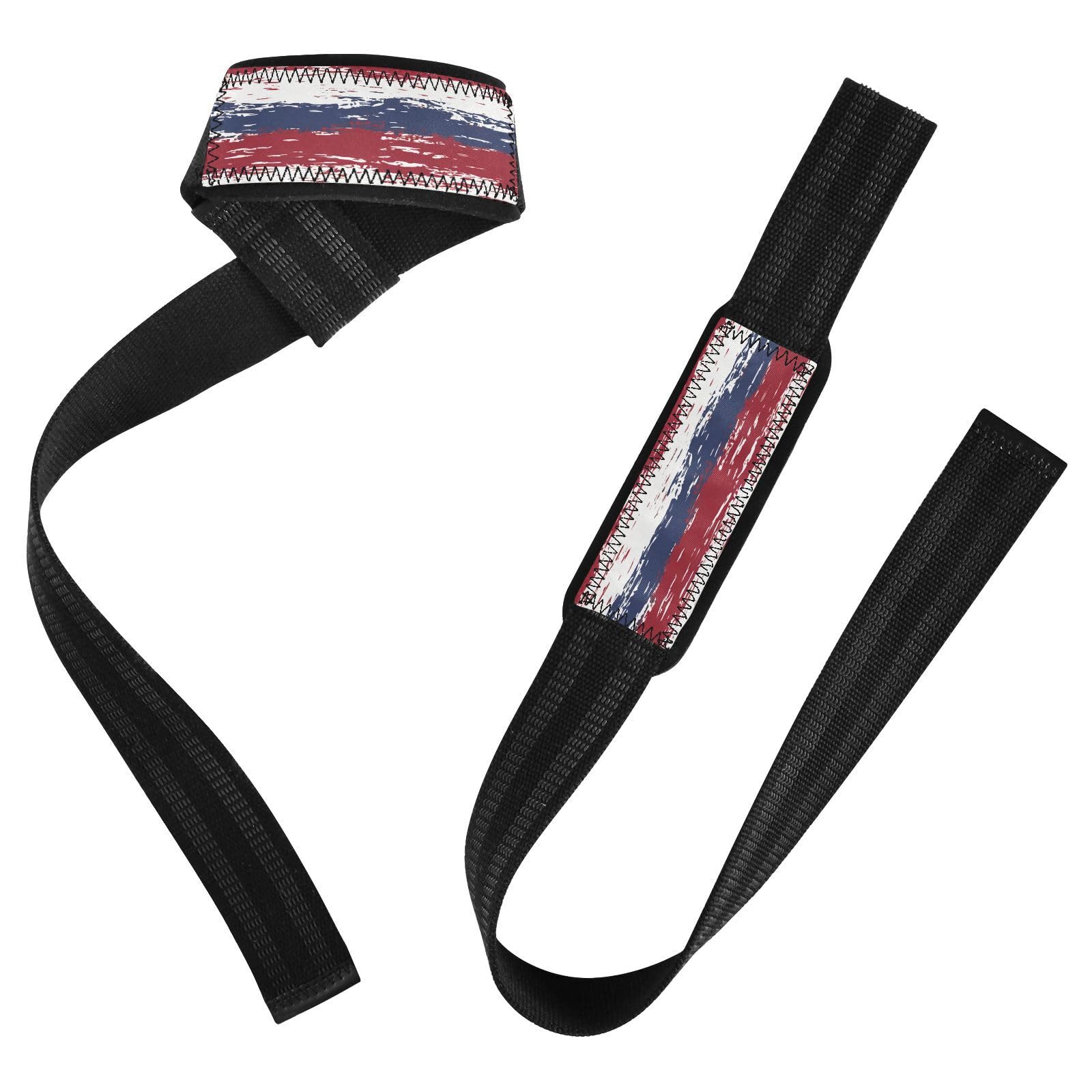 STAYTOP Colorful Stripes Wrist Straps for Weightlifting,Lifting Straps with Neoprene Cushioned Wrist Padded and Anti-Skid Silicone for Strength Training,Bodybuilding,Deadlifting