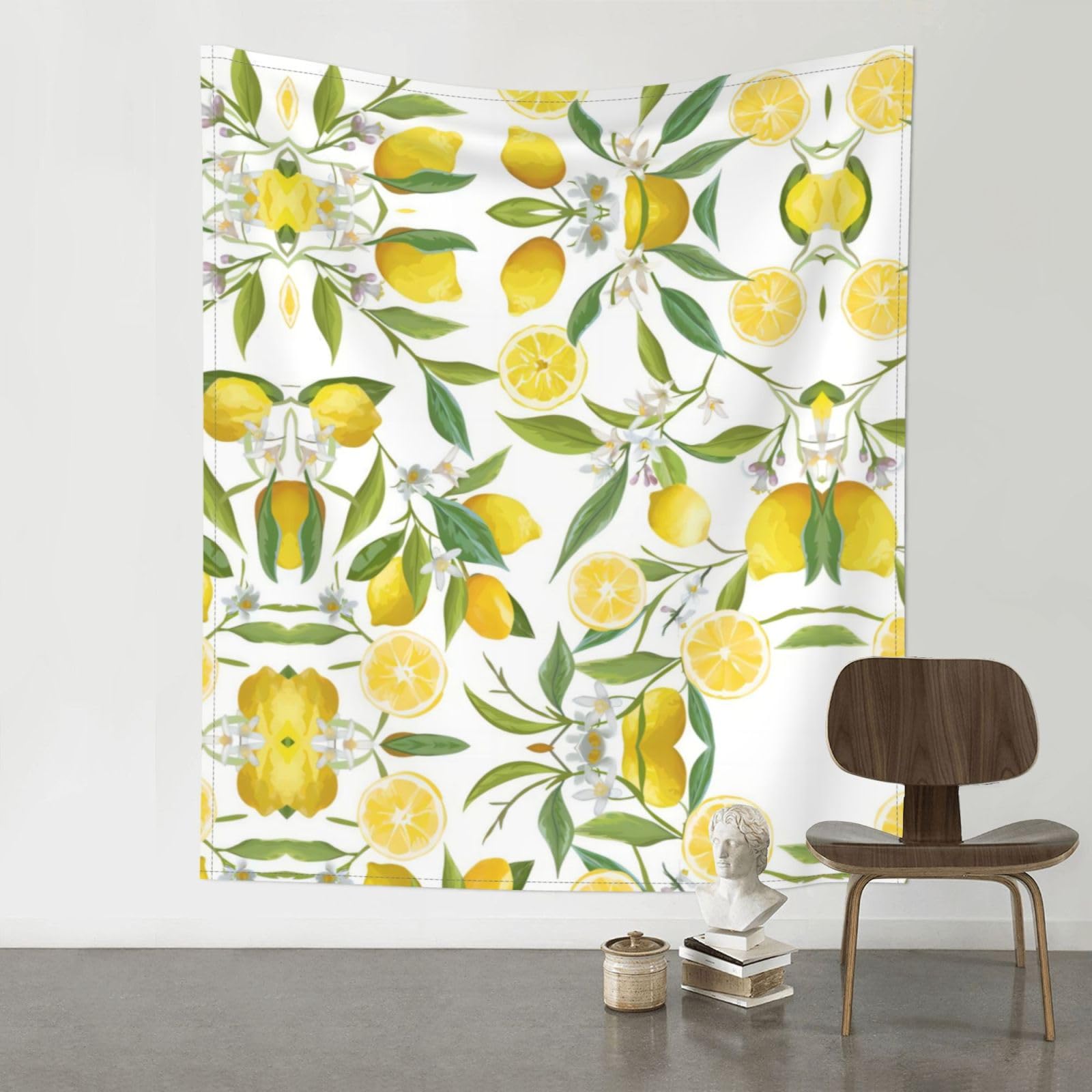 YYHWHJDE Fresh Tropical Lemons Prints 60x51in Wall Tapestry – Dreamy Bohemian Throw Blanket for Bedroom, Dorm Room & Aesthetic Living Space Decor
