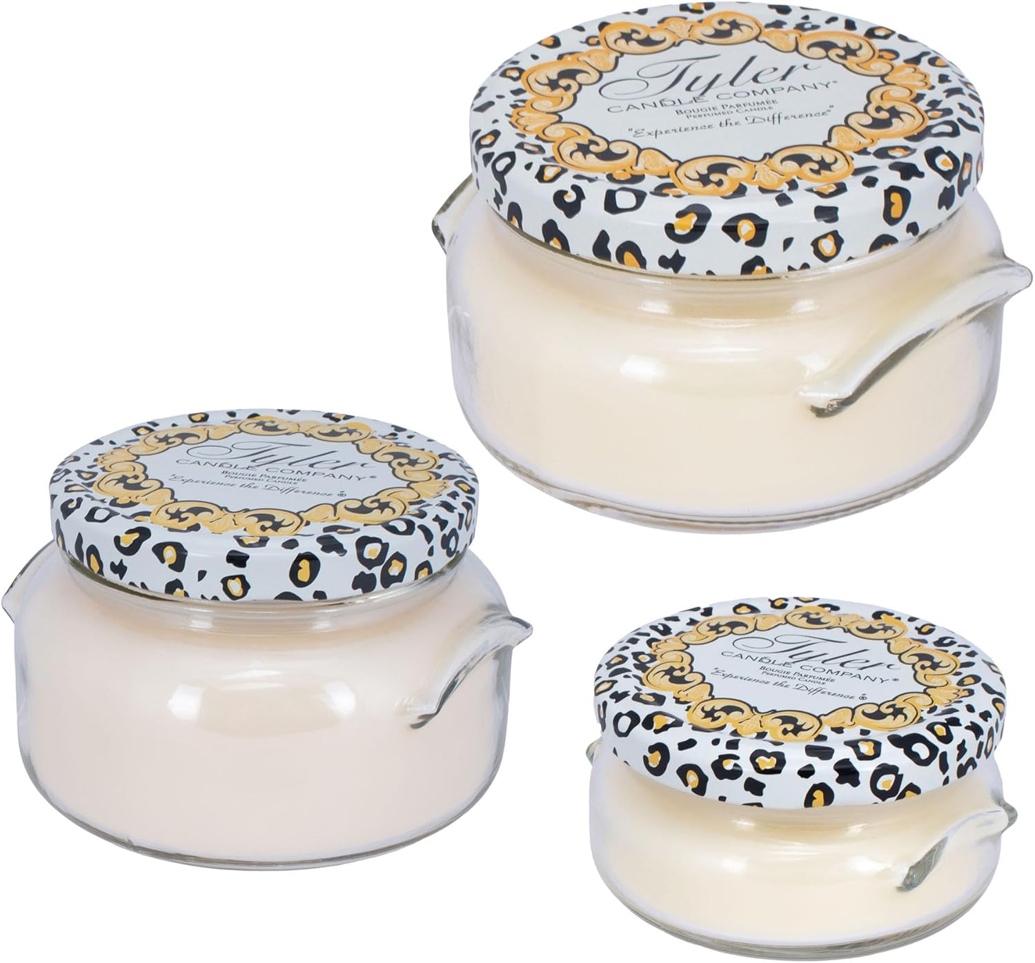 Elanze Designs Tyler Candle Diva Scented Aromatherapy Candle - 22 oz, 11 oz and 3.4 oz Glass Jar Bundle; Set of 3