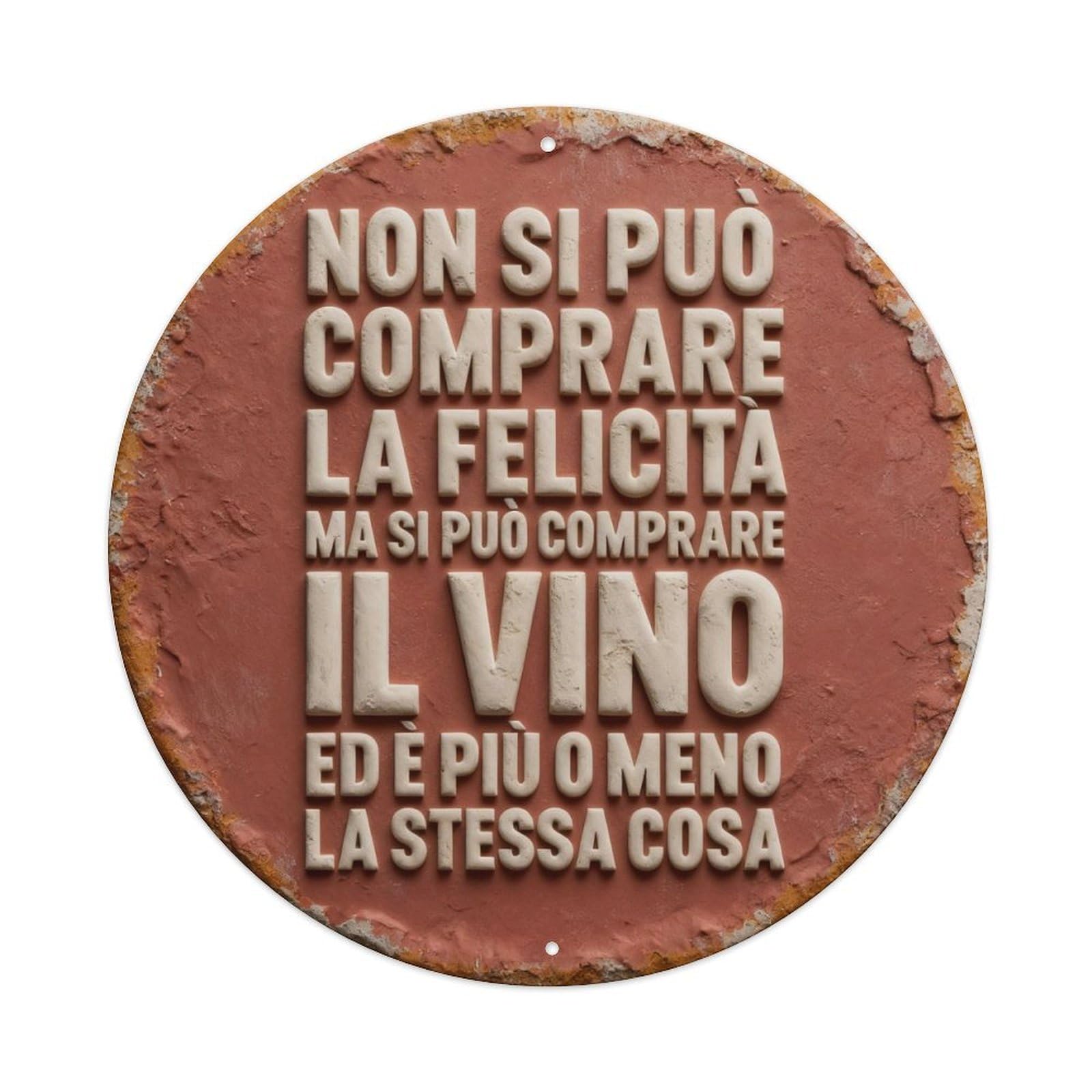 Zlatcbu Vintage You Can't Buy Happiness But You Can Buy Wine Metal Tin Sign Retro Wall Art Poster, Decor For Home Living Room Bar Cafe Garage, 8X8 Inch