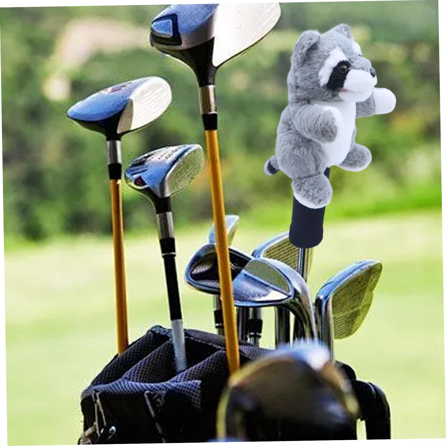 Divertenti coprimazze da golf, graziosi coprimazze da golf in peluche a forma di procione, da morbidi per uomo e donna