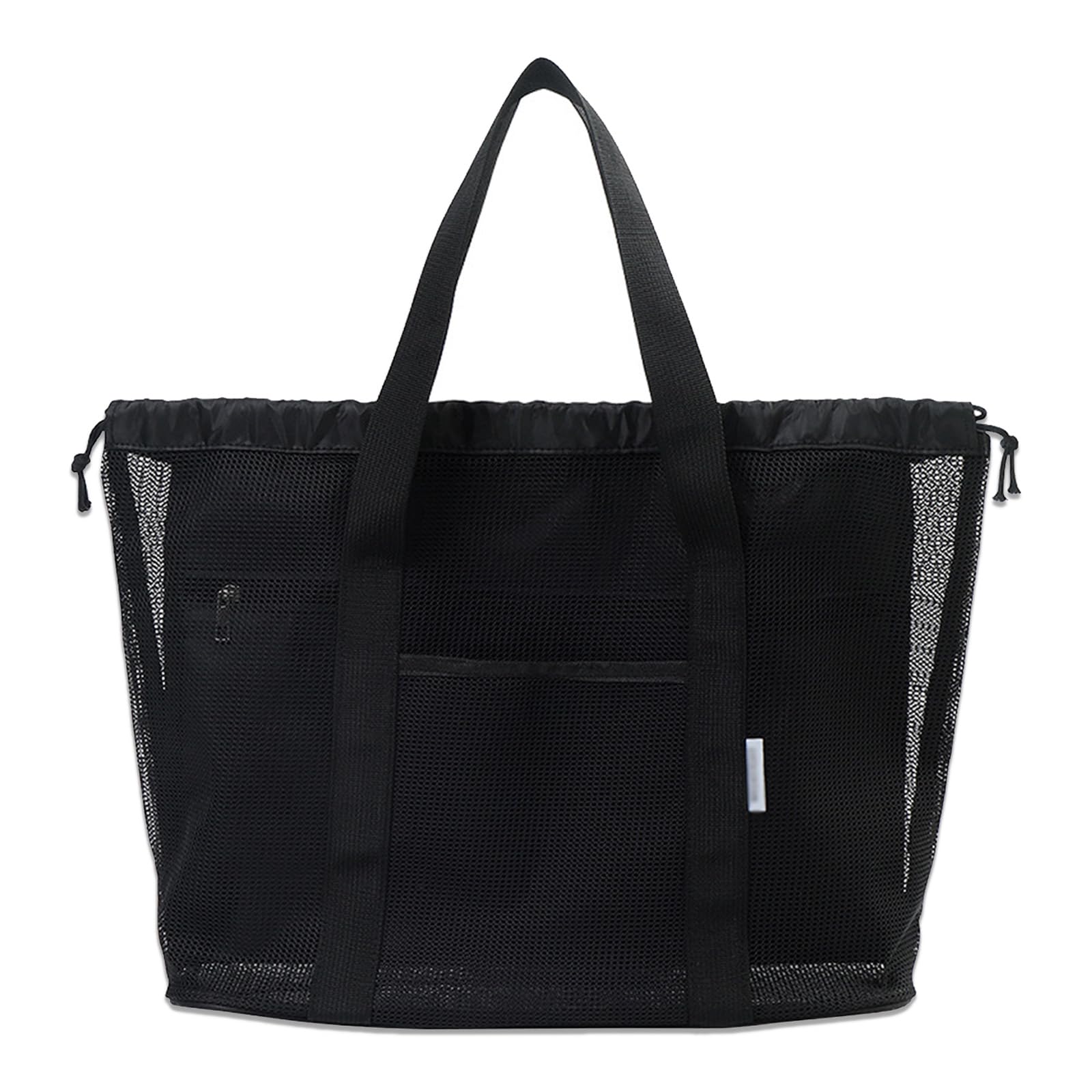 Borsa Mare in Rete, Borsa Spiaggia Donna Di Grande Capacità con Separazione Bagnato-Asciutto,Tasca Impermeabile in Pvc, Chiusura A Cordino, Beach Bag Leggera per Piscina, Vacanze, Viaggio | Traspirante