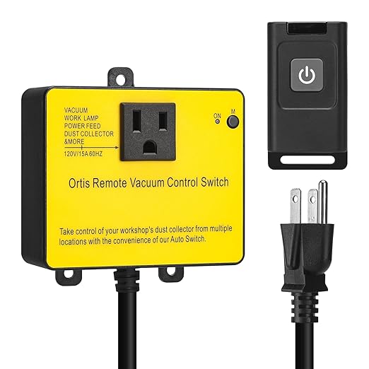 Dust Collector Remote Switch, Ortis 120V Wireless Remote Switch for Dust Collector, 328FT