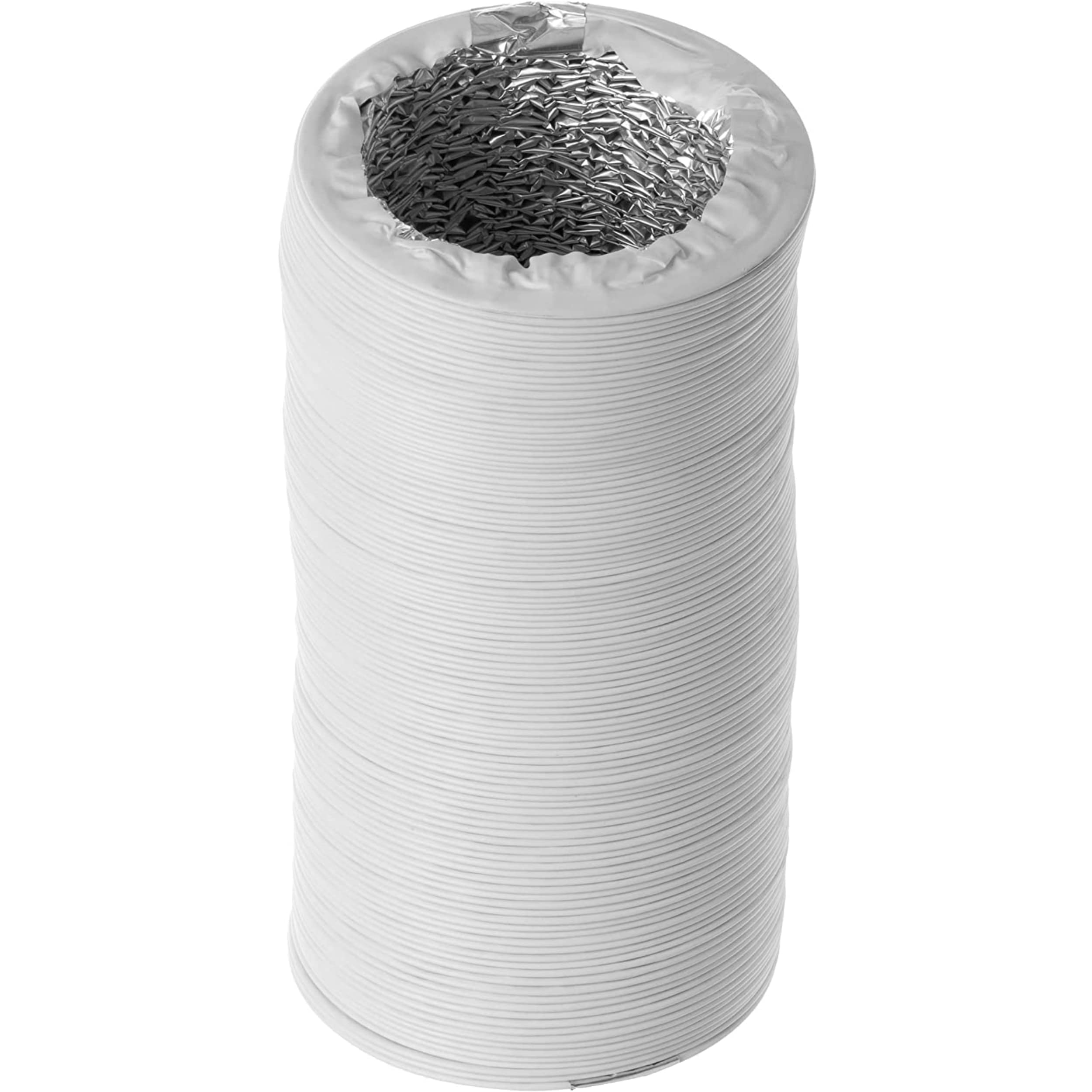 H&C VENT Tubo Flessibile Scarico In Alluminio Con Isolamento PVC – Diametro 200 Mm, Lunghezza 3 M, Bianco