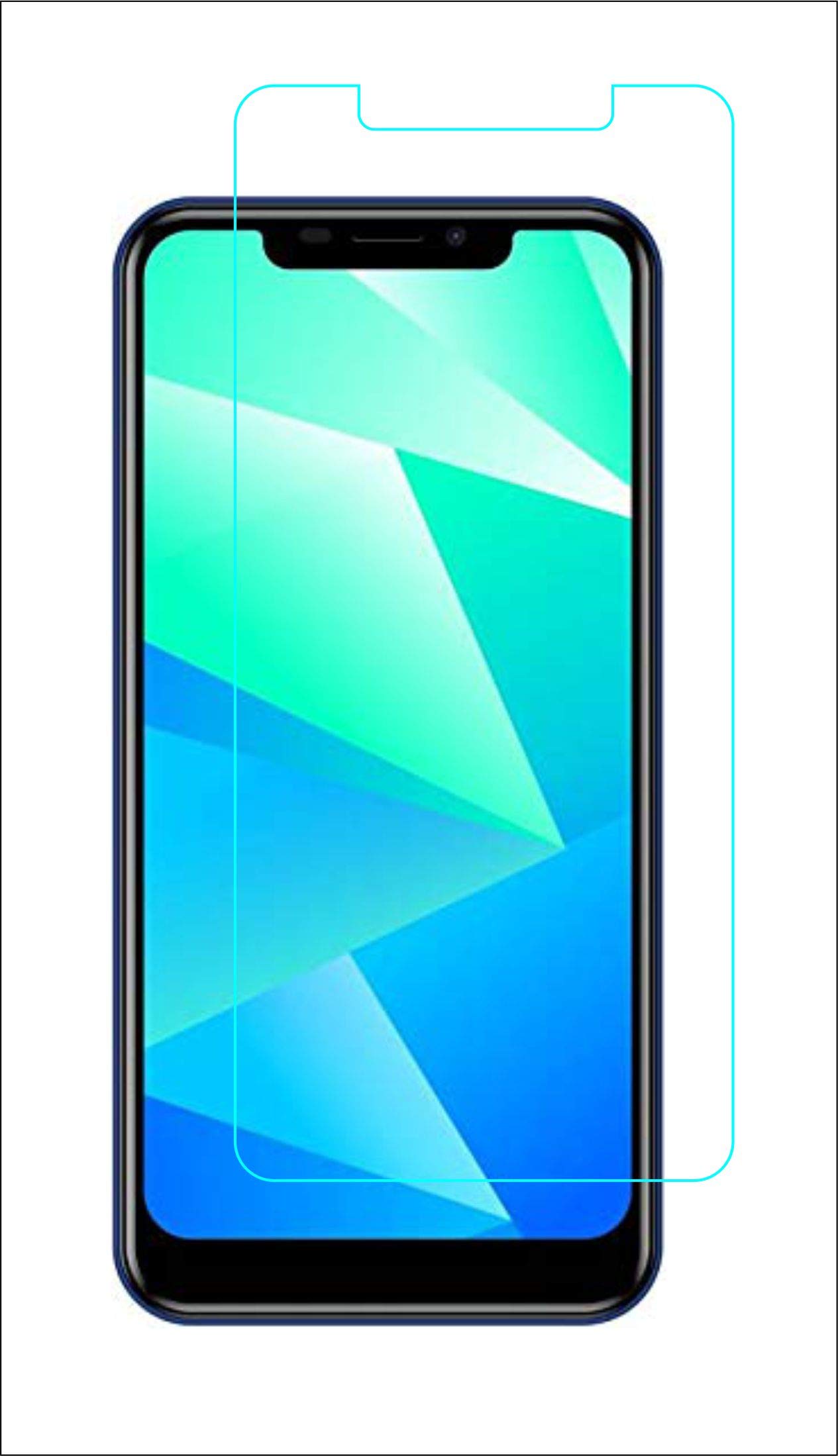 Dot9ti9™ Tempered Glass for Koolnee K1 Trio- 9H Hardness Tougned Full glue screen protector, Pack of 1 (It is Not A Glass)