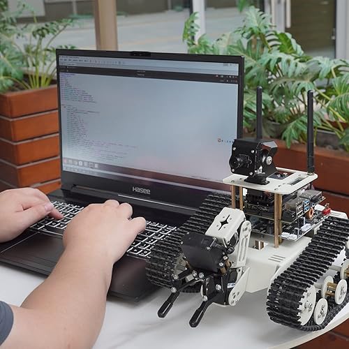 Miniatura 6 de Yahboom Raspberry Pi 5 Robot Track Tank Car Kit con brazo robótico Inteligencia Artificial Aprendizaje Programación Electrónica para Adolescentes