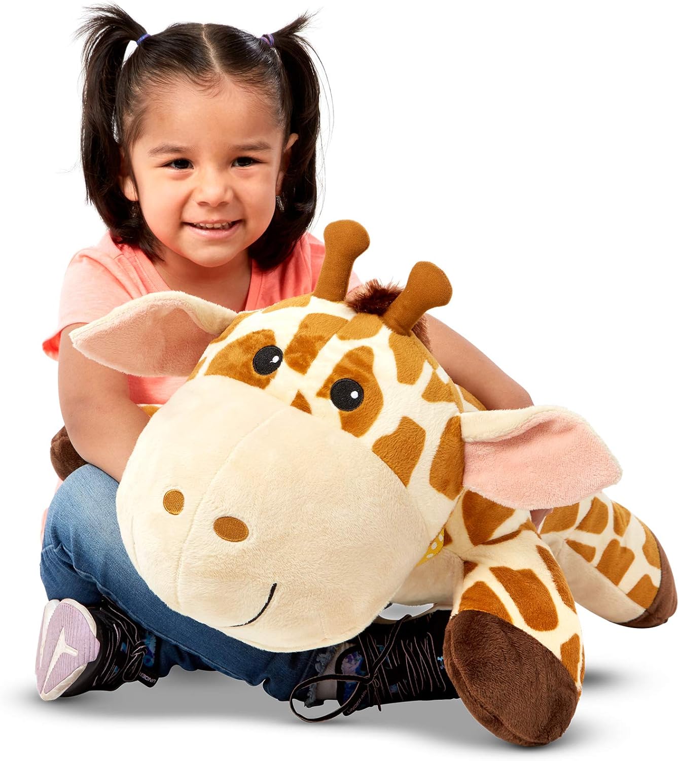 Melissa & Doug Cuddle Giraffe Jumbo Plush Stuffed Animal with Activity Card