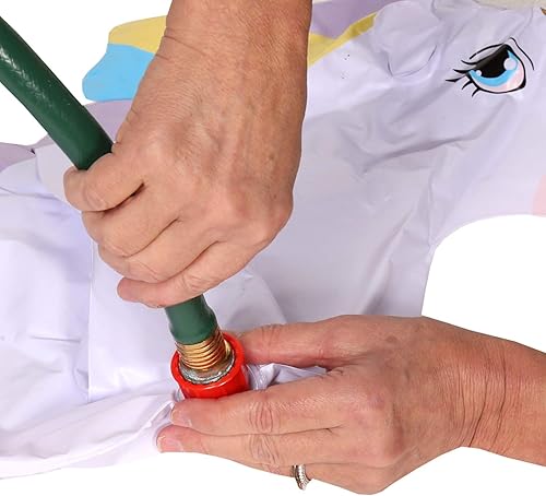 Miniatura 6 de Etna Aspersor inflable de unicornio - Divertido juguete de agua para exteriores para niños que se fija a la manguera de jardín, 33 12 pulgadas de