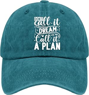 GVNIEA Don't Call It A Dream Call It A Plan Hat Mom Hat Pigment Black Running Hat Men Gifts for Grandma Running Caps