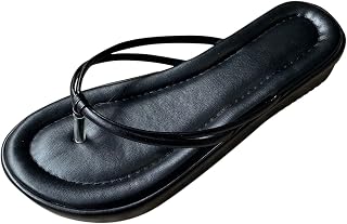 UJSQNDG Summer Wedge Flip Flops,Ladies Platform Beach Thong Sandals Women Solid Color Outdoor Open Toe Slip On Slide Sandal