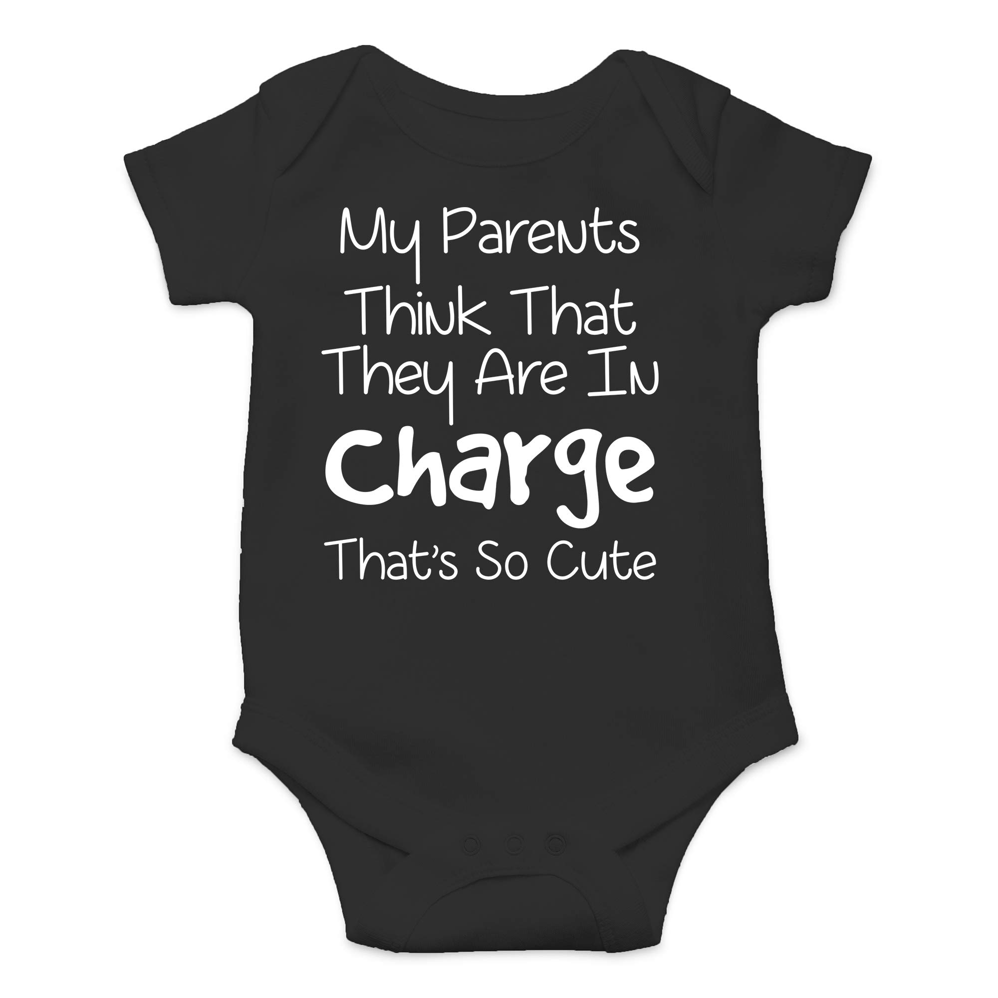 CBTwearMy Parents Think That They Are in Charge - Funny Soon to Be Mom and Dad Gift - Cute Infant One-Piece Baby Bodysuit
