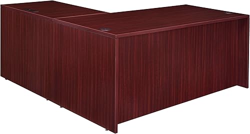 Miniatura 10 de Regency Legacy - Escritorio en L con pedestal individual con tres cajones, 66 pulgadas, gris ceniza Gris