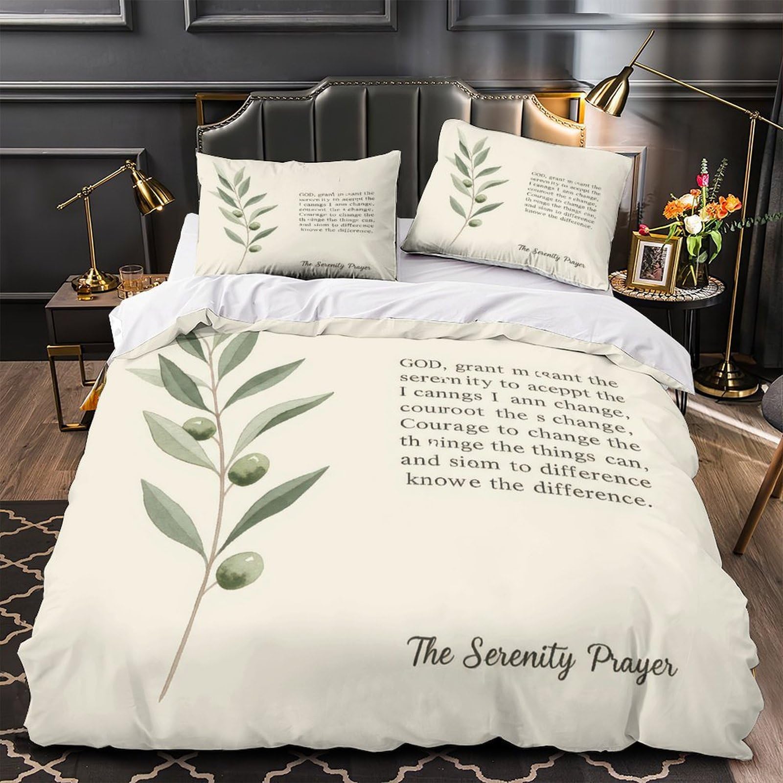 Parure de lit effet doux confort supérieur microfibre motif spirituel 3D