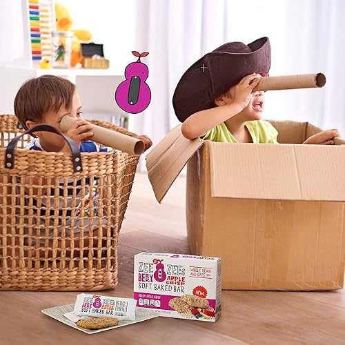 Miniatura 5 de Zee Zees Berry Apple Crisp Soft Baked Snack Bars, 1.3 onzas, paquete de 30, sin nueces, grano entero, seguro para la escuela, para llevar