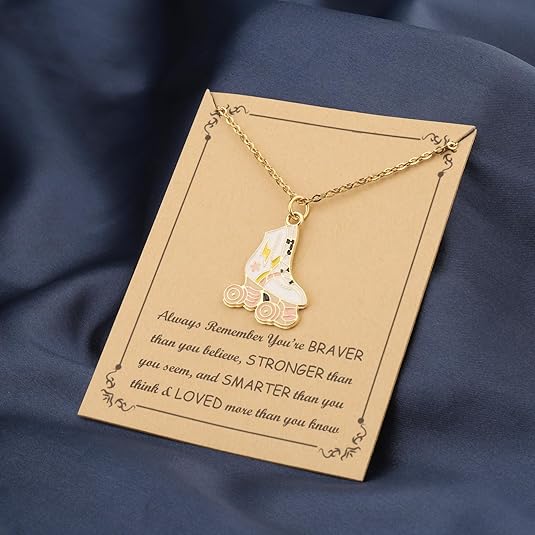 Roller Skating Necklace: Cute Skate Outfit Idea for Pinterest