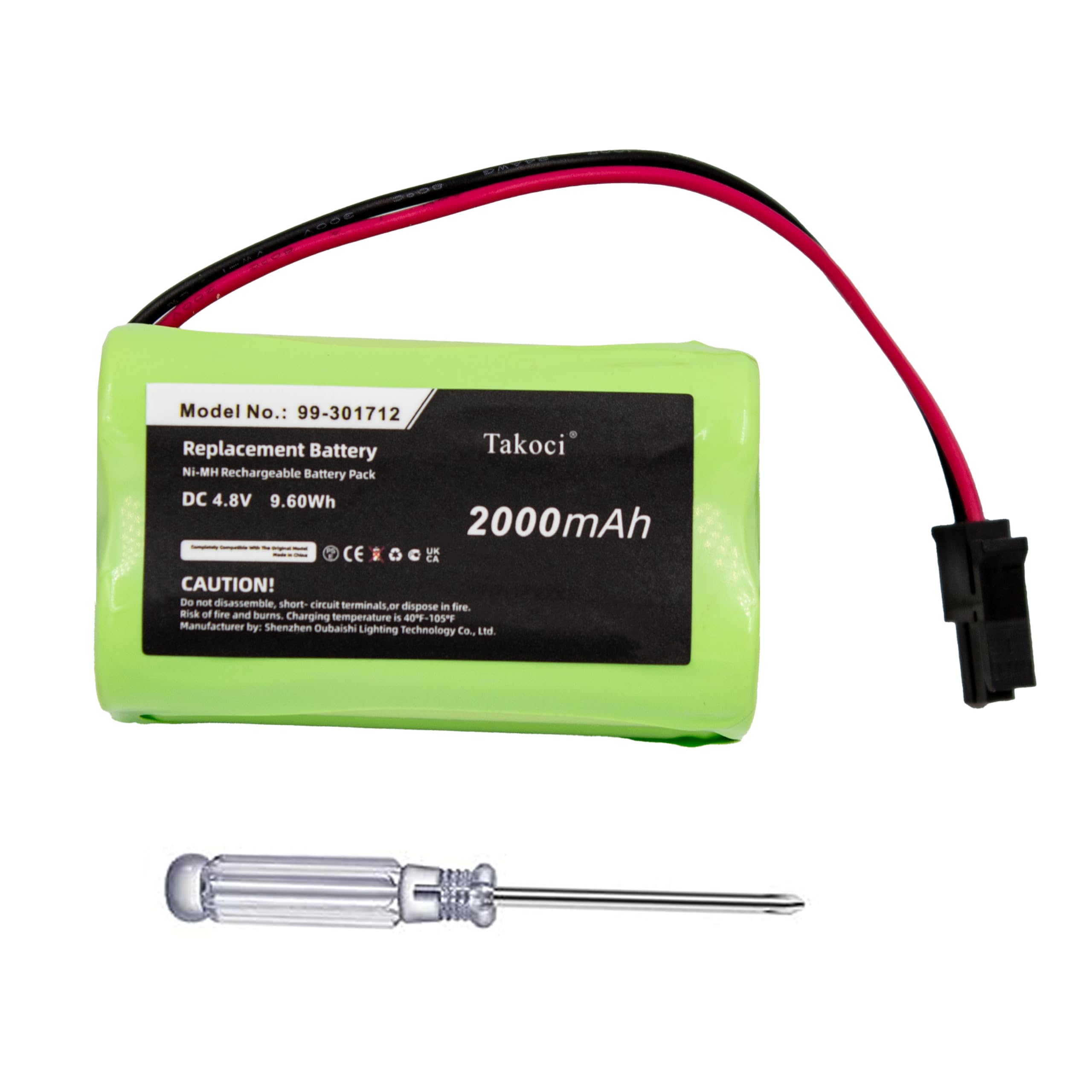 PowerMax 99-301712 Control Pan Replacement Battery for 103-303707PowerMaster 10 PowerMaster 10 PG2 Control Pan Powermax Express PowerMaxExpress Alarm Control 103-3037074.8V 2000mAh