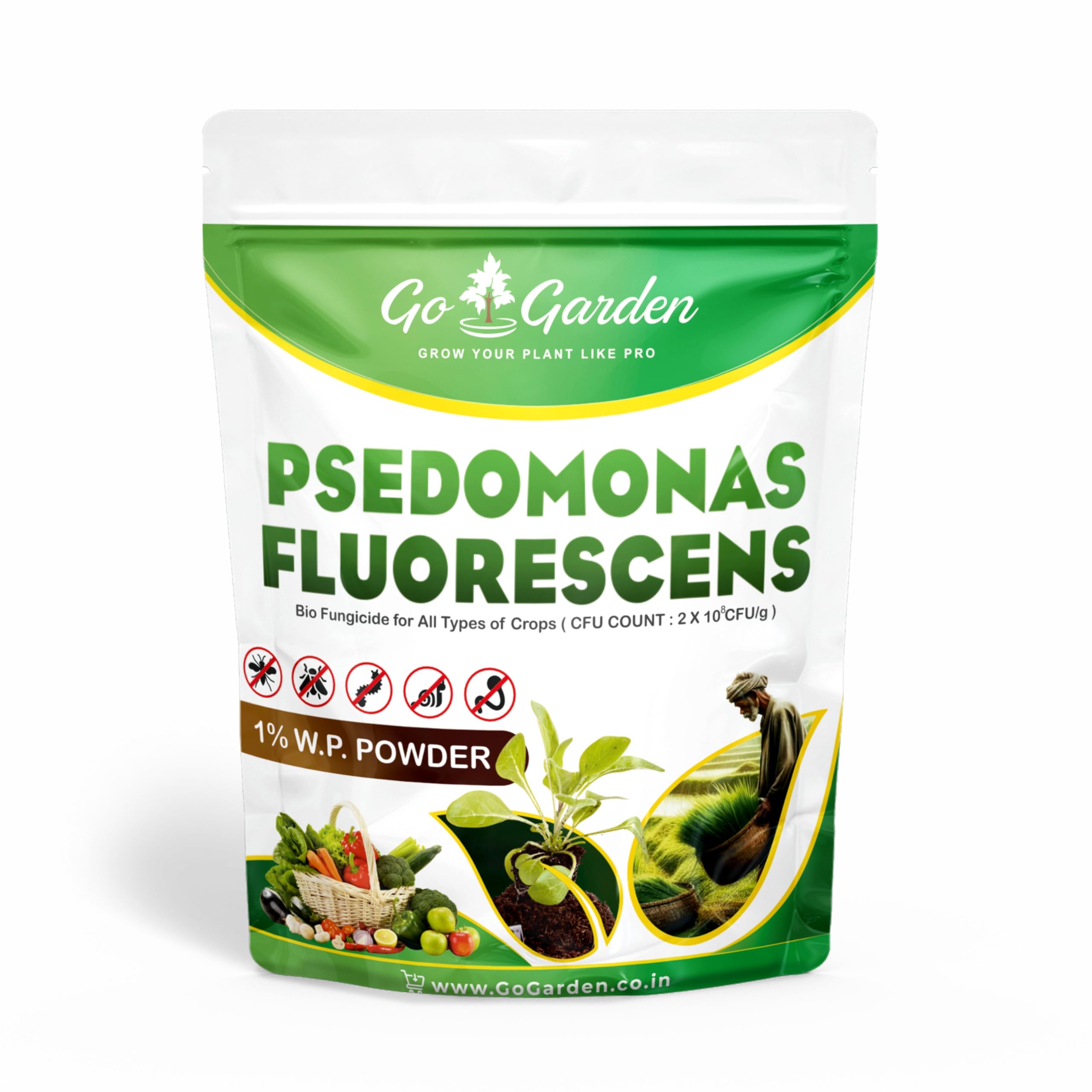 Go Garden Pseudomonas Fluorescens Powder (2x10⁸ CFU/g) - 900g | Bio Fungicide for Seeds & Plants | Protects Against Root Rot, Wilt, Stem Rot & Fungal Diseases | Organic Plant Care-image-34