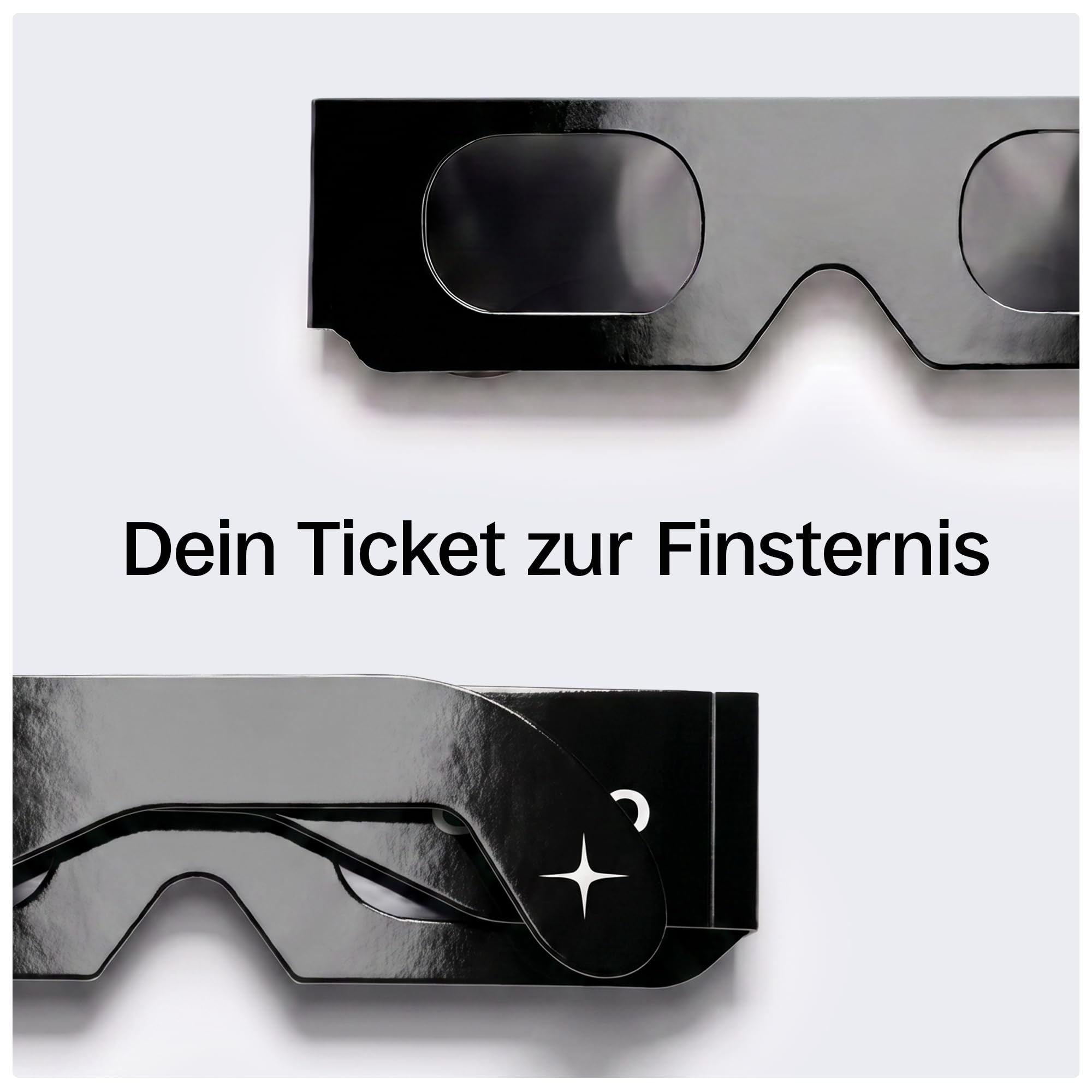 ORRO Sonnenfinsternis-Brillen 40 mm, 2er-/6er-/12er-Pack, Schwarz, Zertifizierter Augenschutz, EN ISO 12312-2:2015 geprüft, CE-gekennzeichnet für direkte Sonnenbeobachtung – Moderne Passform