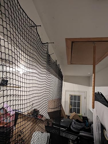 Miniatura 7 de Baseball Softball Backstop Nets,Sports Net with 33ft Rope,Nylon Netting Barrier Over 22 Size for Backyard,Garage, Basement.