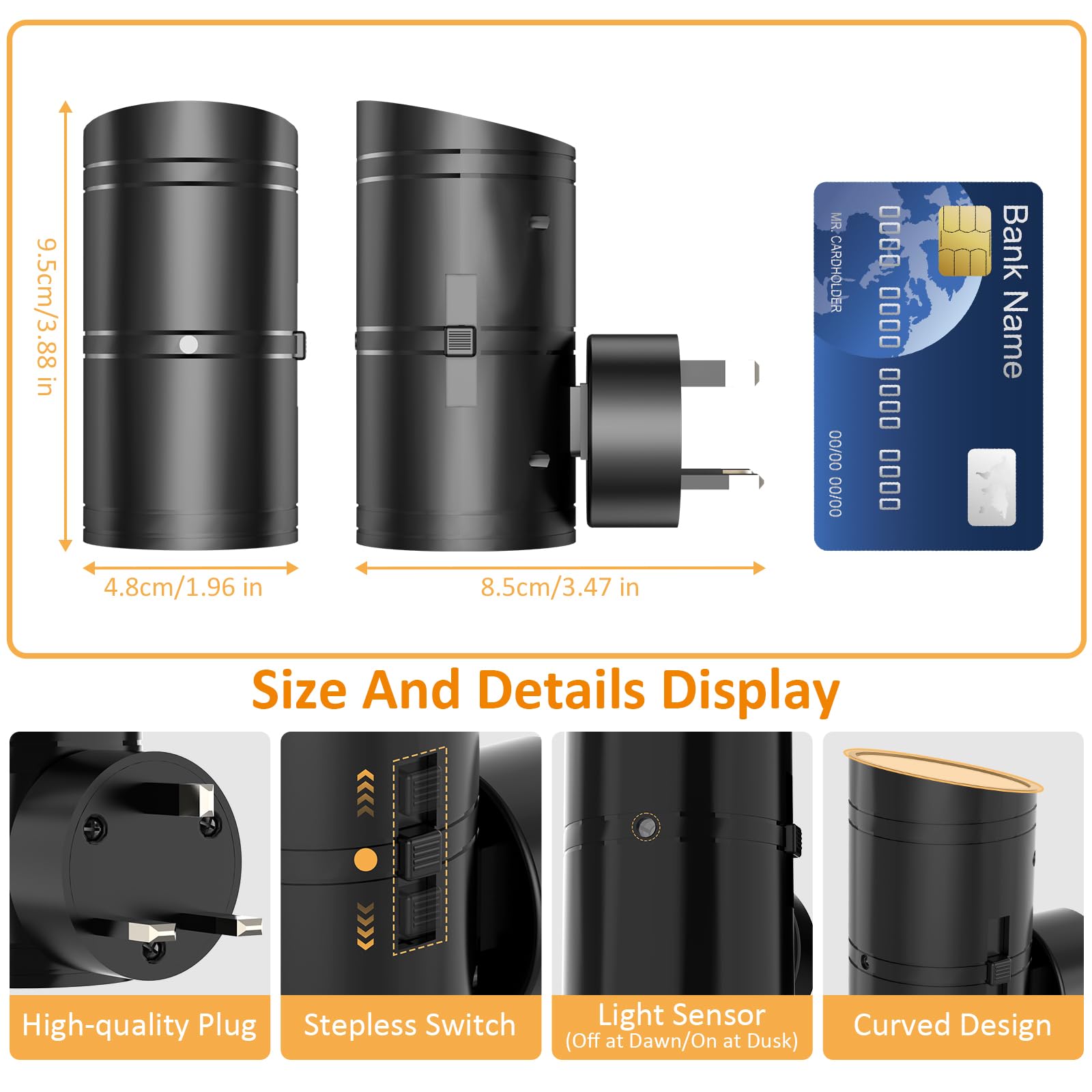 ELZO 2 Pack LED Night Light Plug in Wall with Dusk to Dawn Sensor(0-100LM) - Image 4