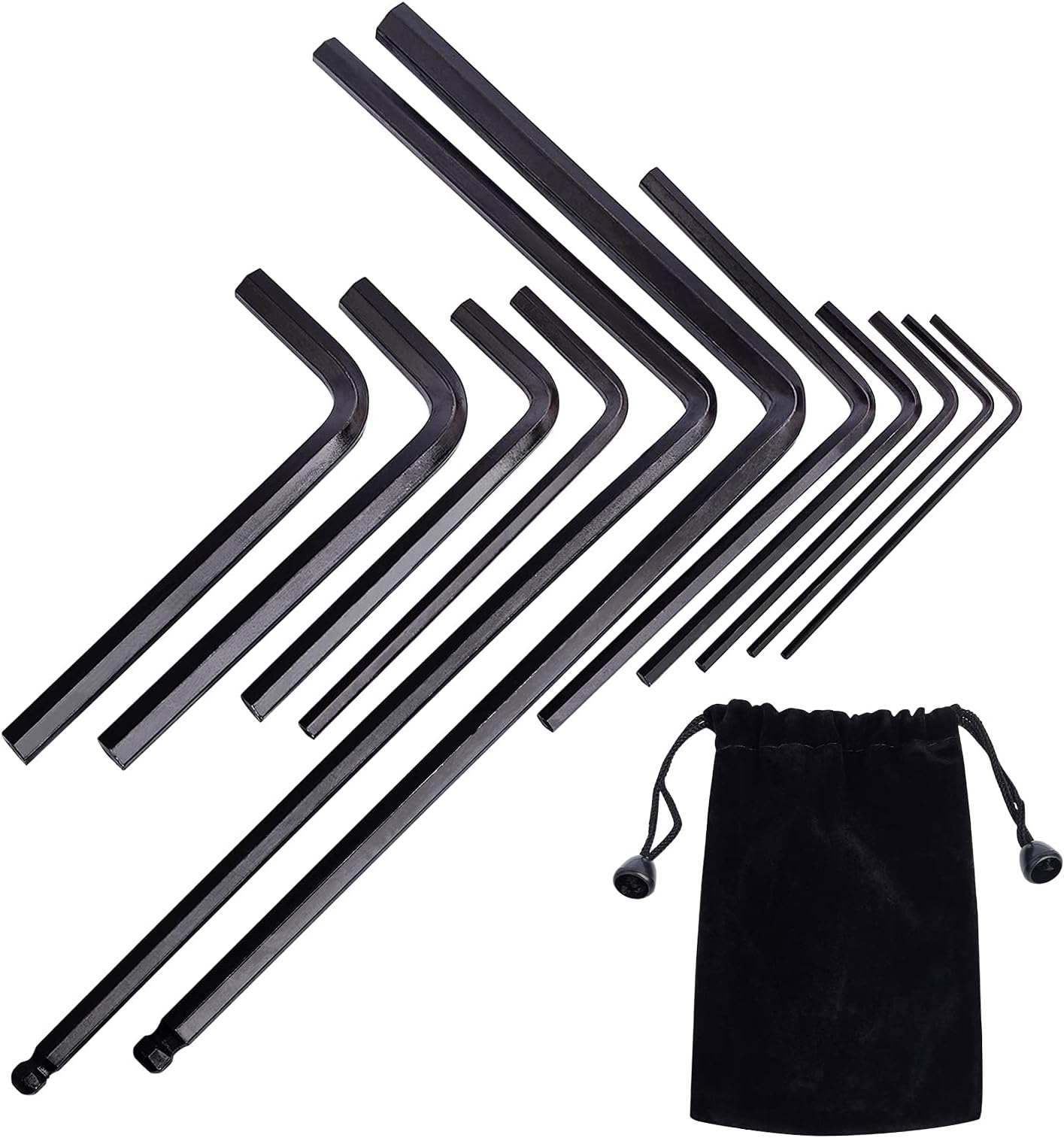 Meideal 11pcs Guitar Allen Wrench Set, Includes 4mm & 5mm Ball End Truss Rod Wrench