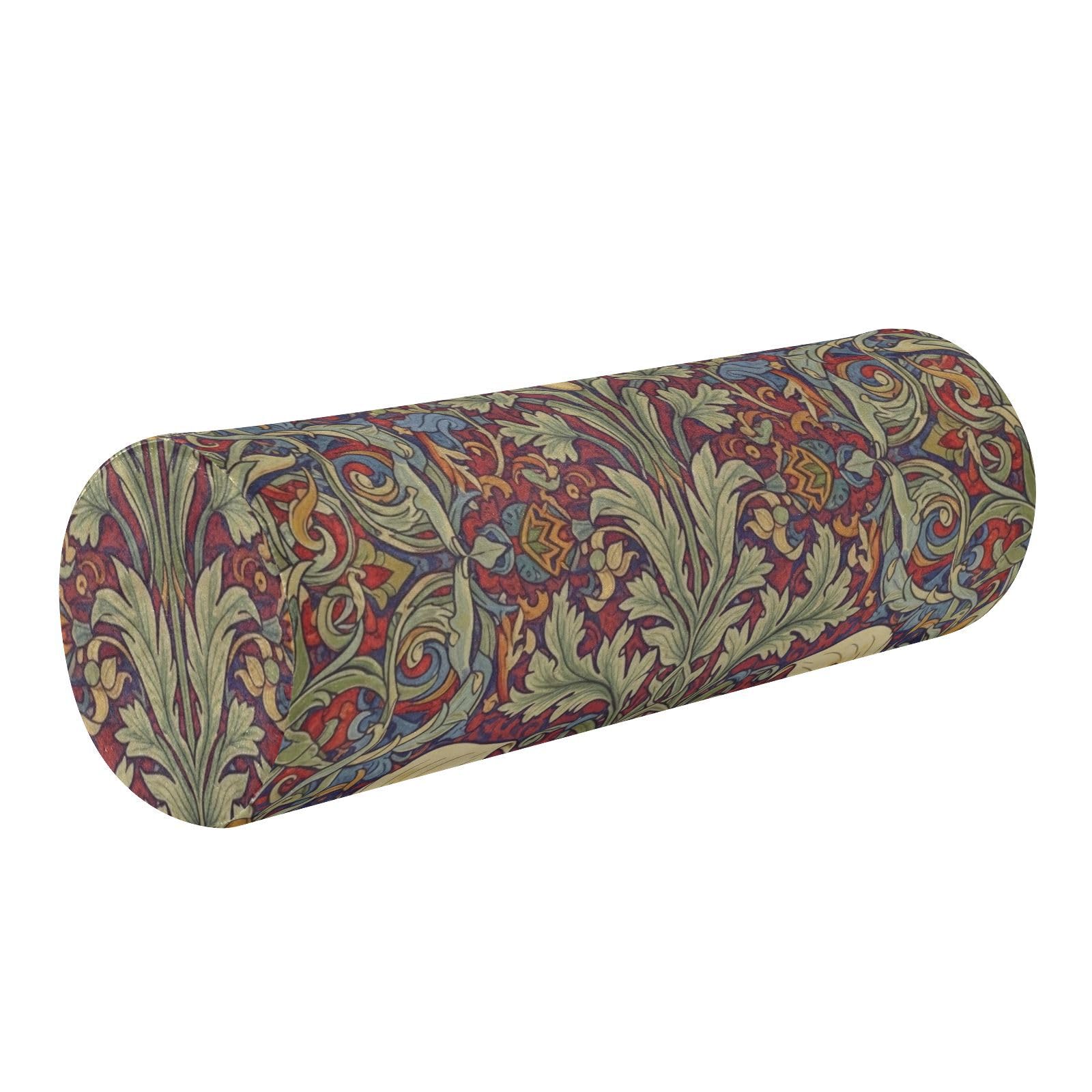 Oreiller cylindrique pour lecture au lit et relaxation jambes Calla Lily William Morris