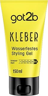 got2b Kleber Haar Gel Halt 6 (150 ml), wasser- und schweißfestes Styling Gel für krassen Halt, hart wie Beton bis zur näch...