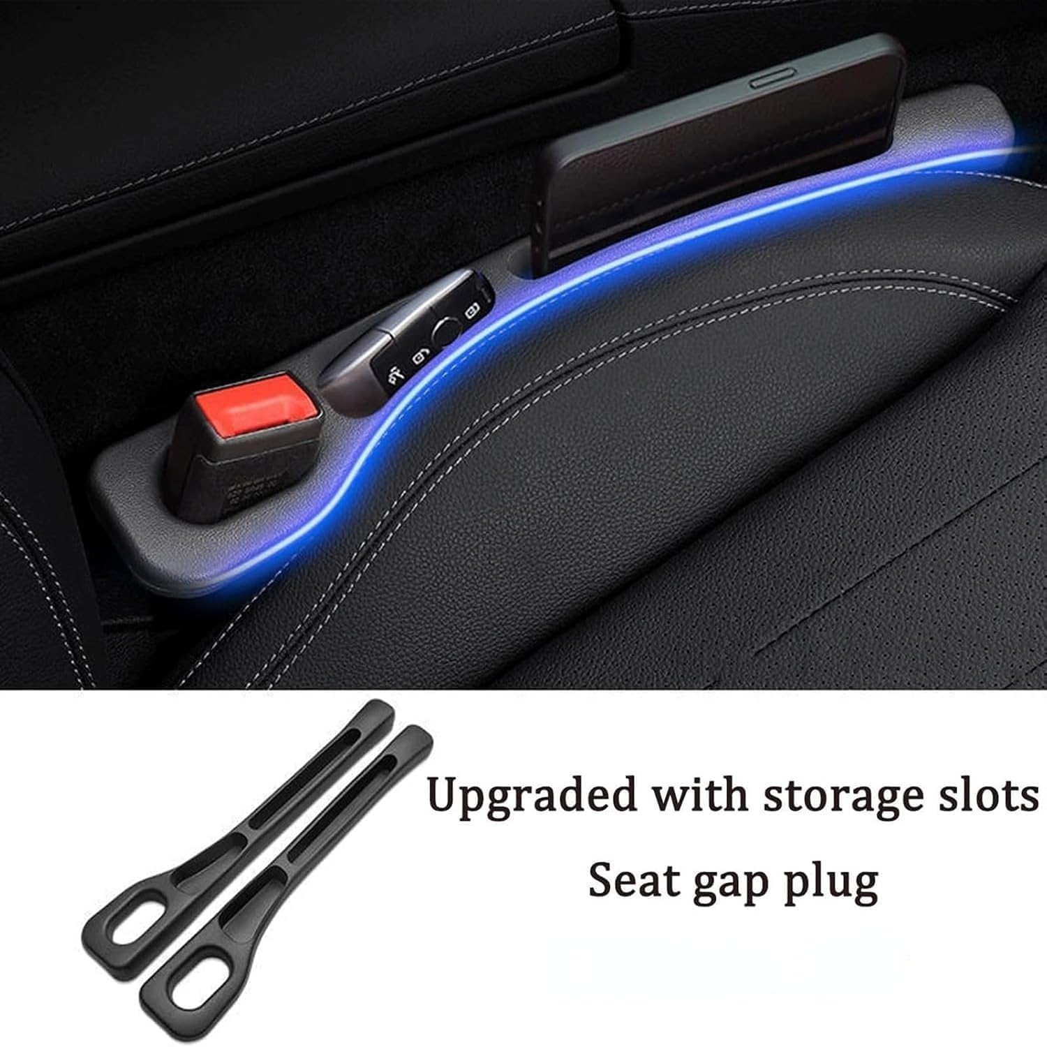 2 Stuks Autostoelopeningvuller Voor Audi A1 A3 A4 A5 A6 A7 A8 TT Q2 Q3 Q5 Q7 Q8, Lekvrije Zijstoelopening-Vulstrips Stoelopening-organizeraccessoires,B