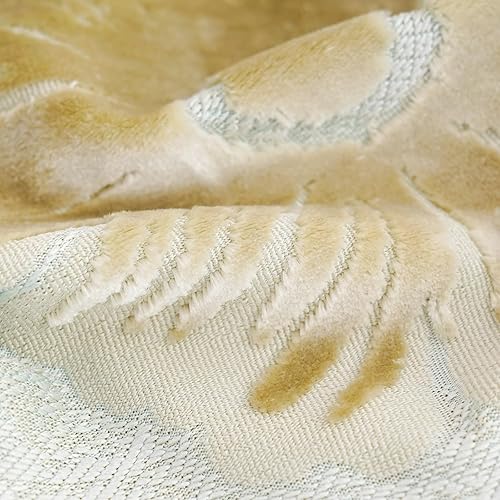 Miniatura 3 de Funda de cojín lumbar de terciopelo floral beige para sofá, dormitorio, sala de estar, decoración del hogar, 12 x 20 pulgadas