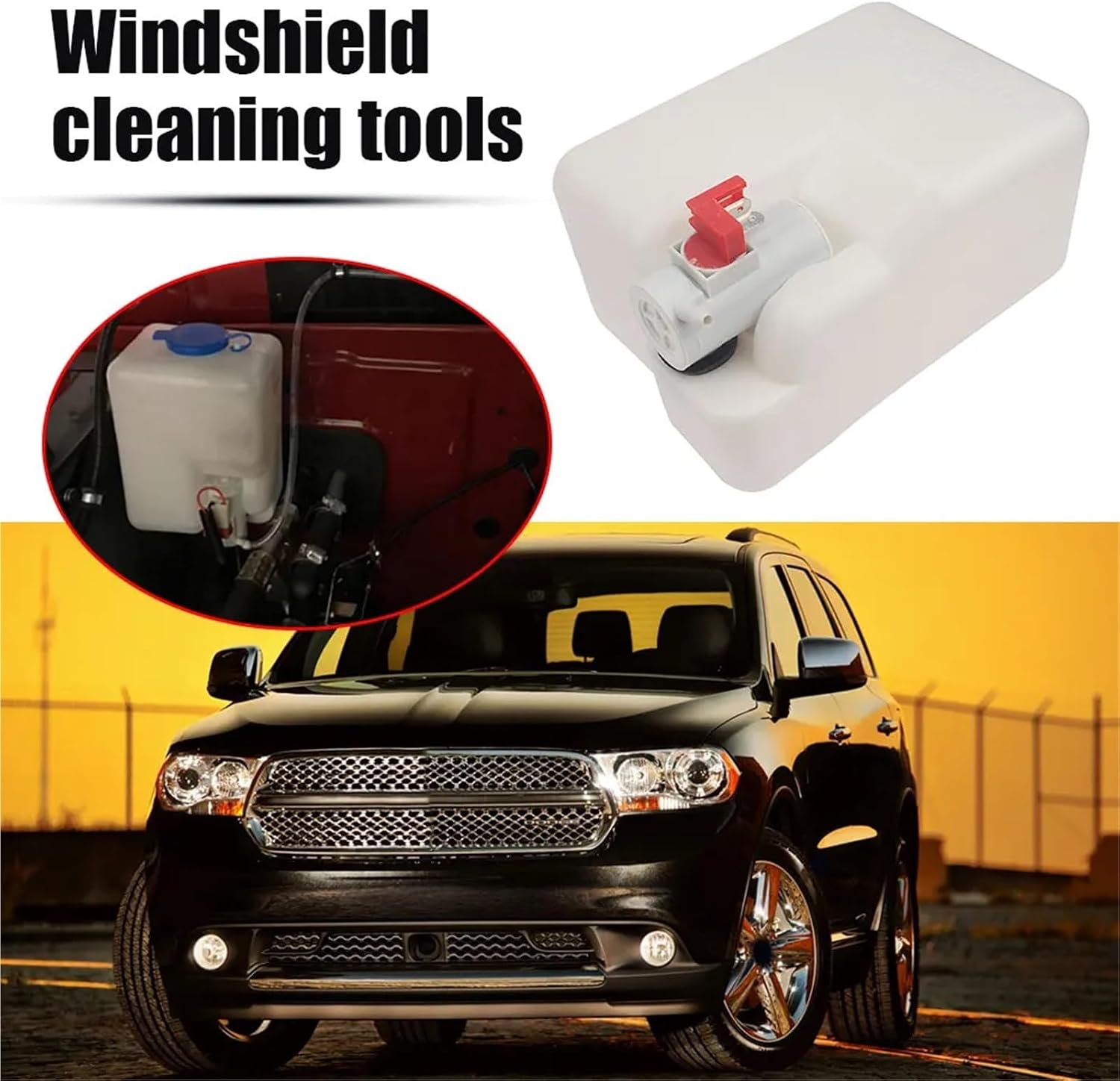 Universal Wiper Systems Reservoir 12V 1.5L Windscreen Washer Pump Fluid Tank Nozzle Sprayer Kit Car Cleaning Tools image 3
