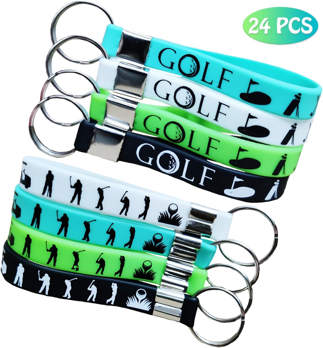 Oringaga 24PCS Golf Theme Keychains/Keyrings -Sport Party Supplies Decorations Birthday Baby Shower Party Favors Prize - Image 2