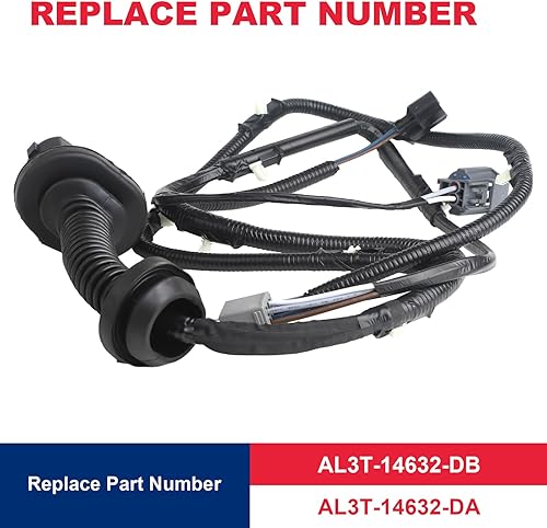 Miniatura 2 de Conjunto de arnés de cables de puente de puerta trasera izquierda del lado del conductor para Ford F150 2009-2014 Crew Cab Reemplaza# 9L3Z-14631-CAA