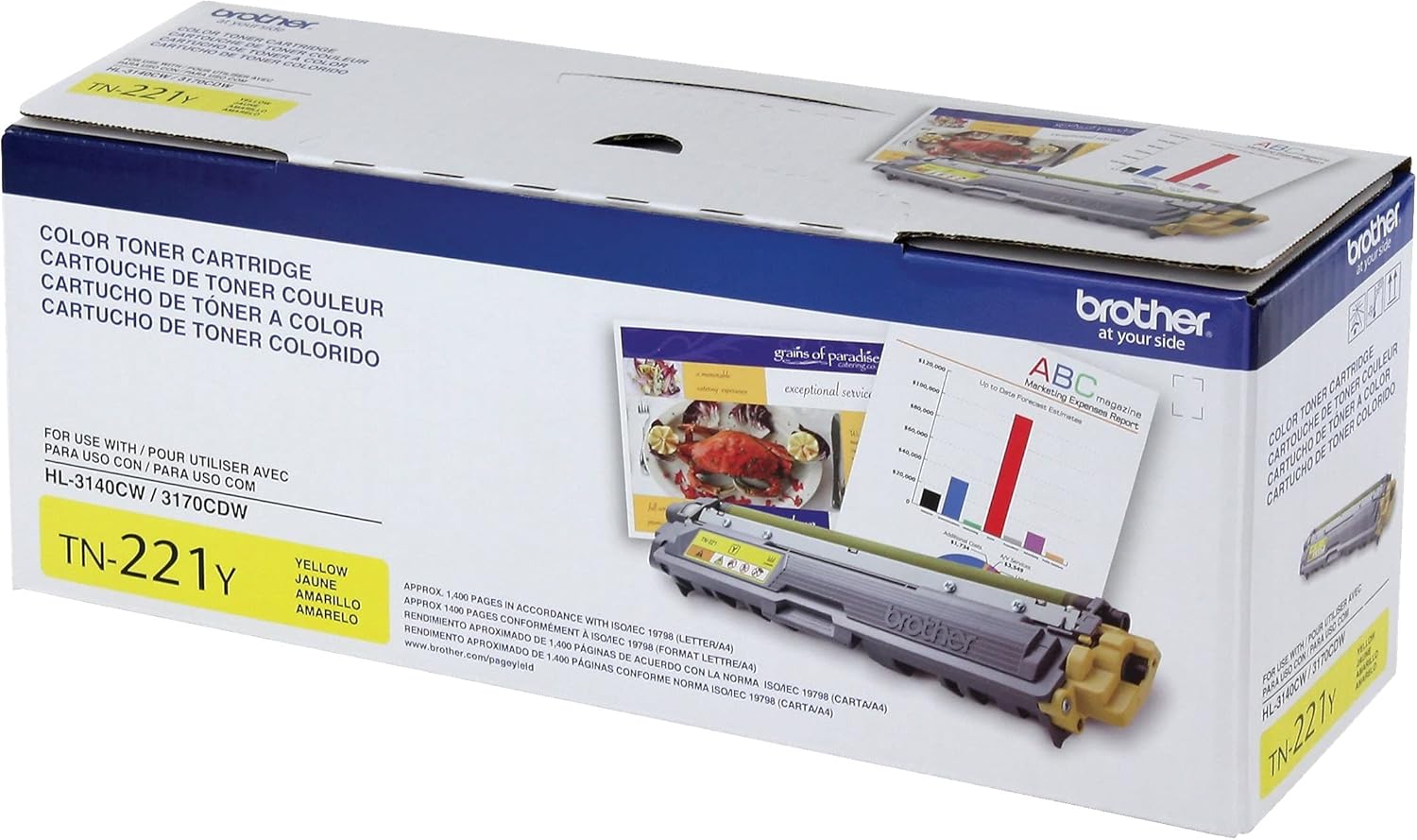 Brother TN221Y TN221Y Toner, Yellow - Image 3