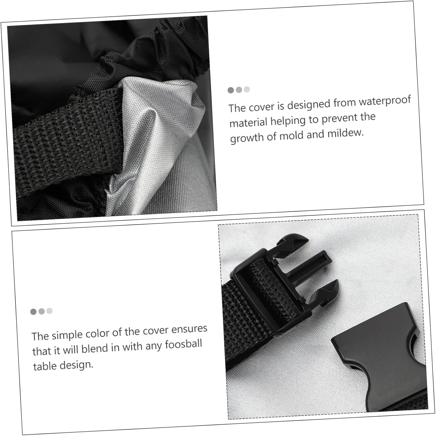 WOONEKY Oxford Cloth Foosball Cover and Dustproof Table Protector for Standard Foosball Tables Lightweight Closure for Outdoor Use