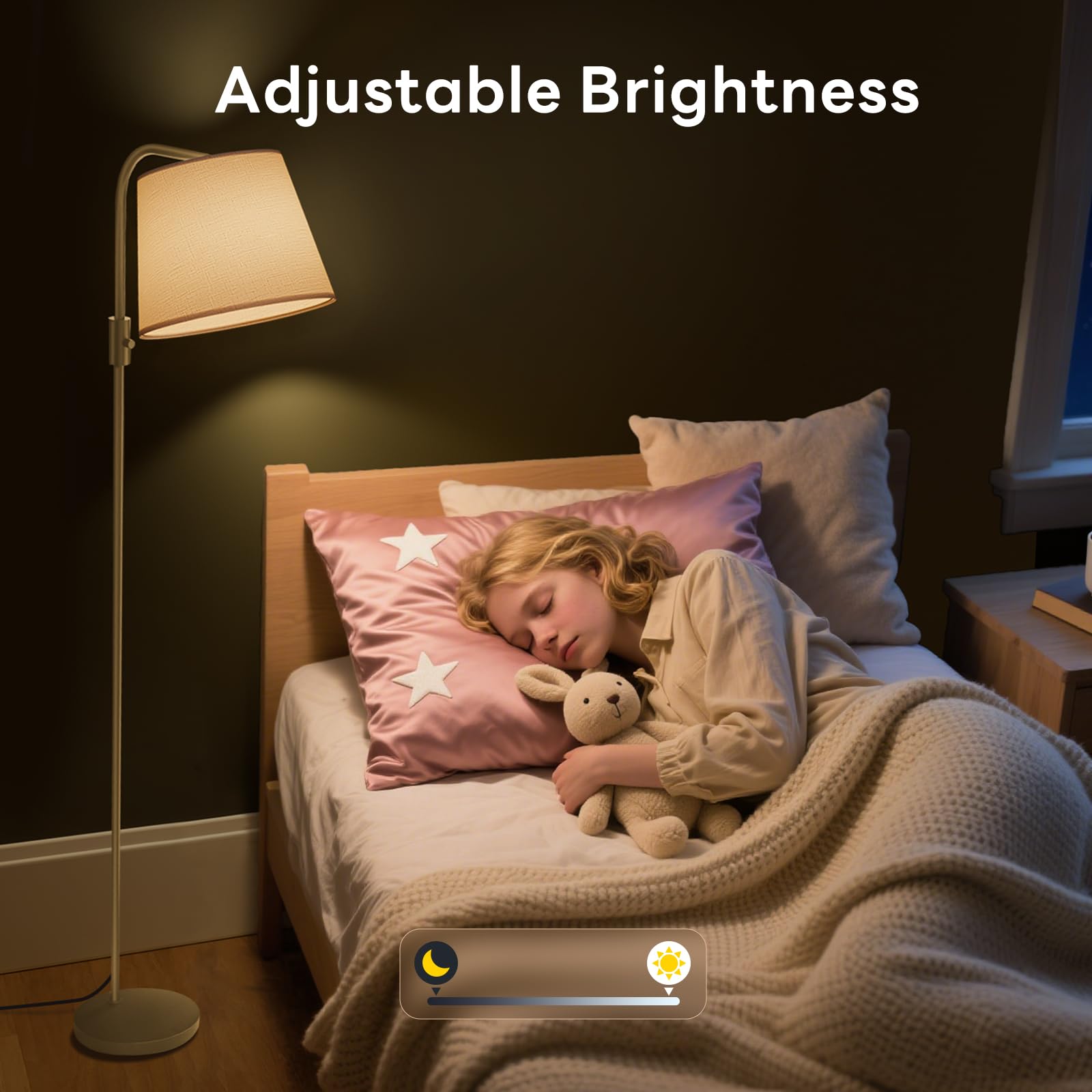 DUSKTEC Inteligentna Lampa PodłOgowa LED Do Salonu | ŁUkowa Lampa RGB 10 W / 1200 Lm Z Funkcją śCiemniania I łąCznośCią | PodłOgowa Sterowana Aplikacją Lub GłOsem, Z Alexa I Google Home