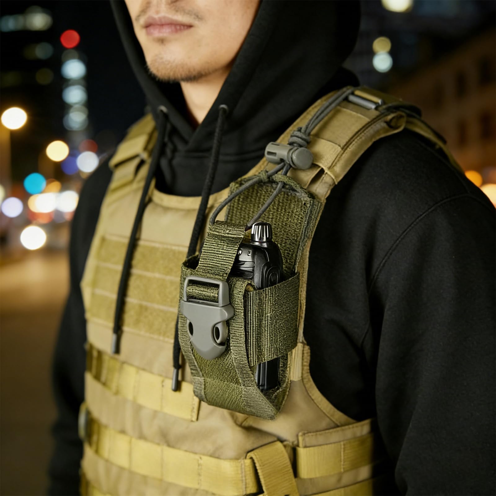 Paquete de 3 fundas universales para walkie talkie con hebilla ajustable, bolsa de radio y funda para radio bidireccional — view 7