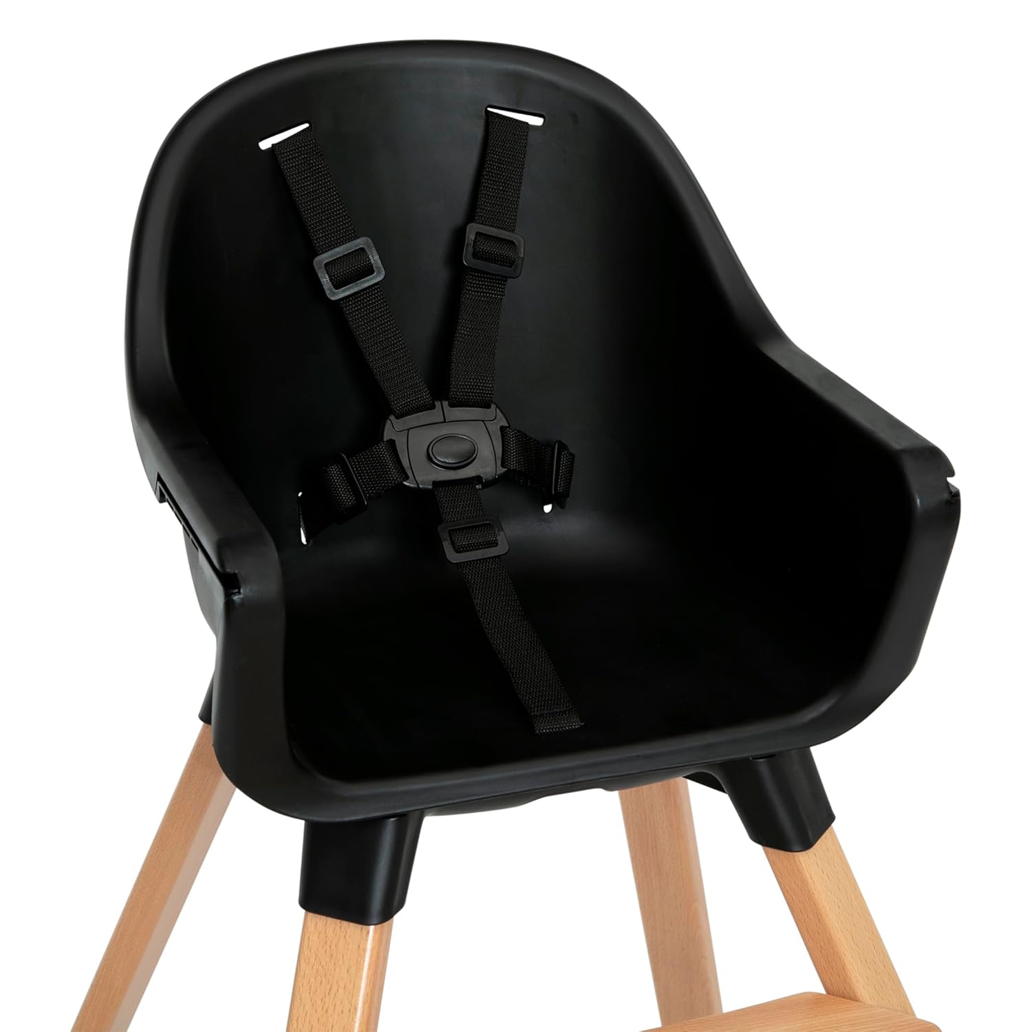 Delta Children - babyGap Otto 3-in-1 High Chair - High Chair Converts to Toddler Dinning Chair and Booster Seat - Dishwasher Safe Meal Tray - FSC-Certified Wood, Black