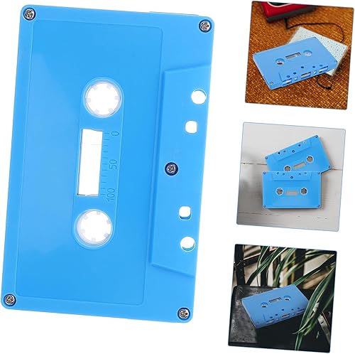 Miniatura 8 de Caja de decoración de cinta retro, 2 unidades, cinta de casete, almacenamiento de música, decoración de fiesta, casete en blanco, audio para