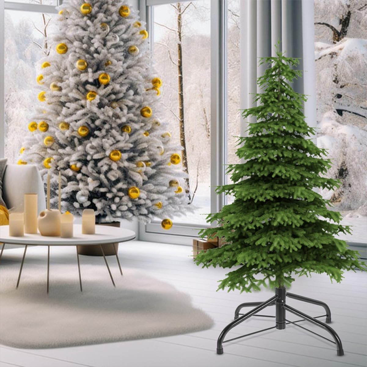 Cabilock 2pcs Christmas Tree Stand Bracket Artificial Christmas Tree Holders for Easy Assembly and Stability for Festive Decor