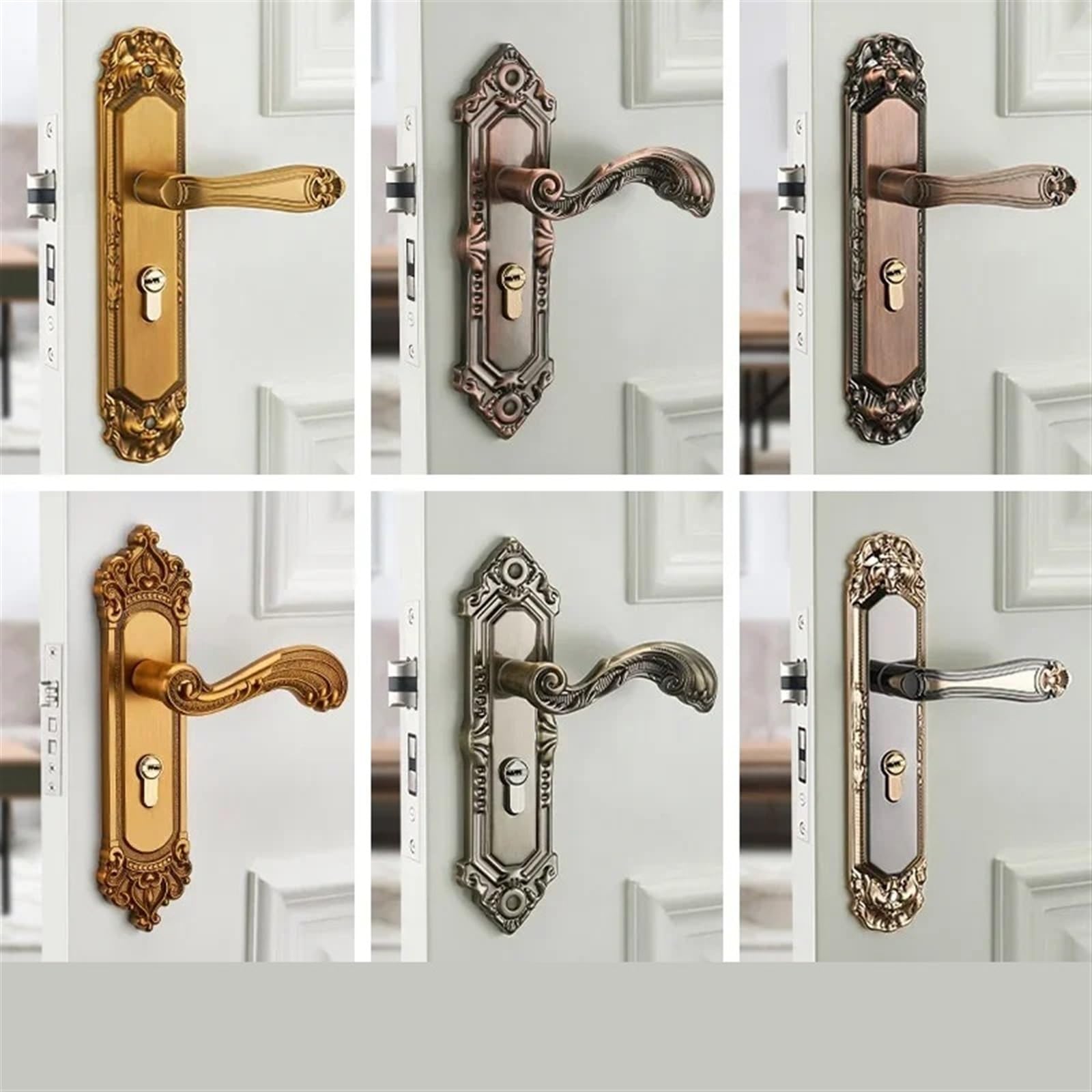Serrure à roulement pour porte en bois intérieure de chambre
