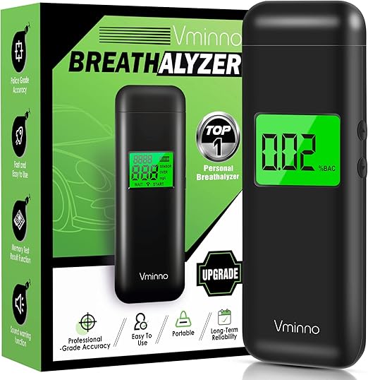ProfessionalGrade Accuracy Breathalyzer, 1200 mAh