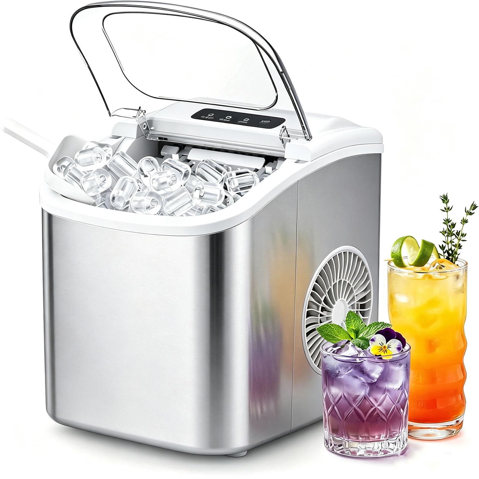 Ezbhiz 01 Ice Machines Countertop Ice Cube Maker Machine