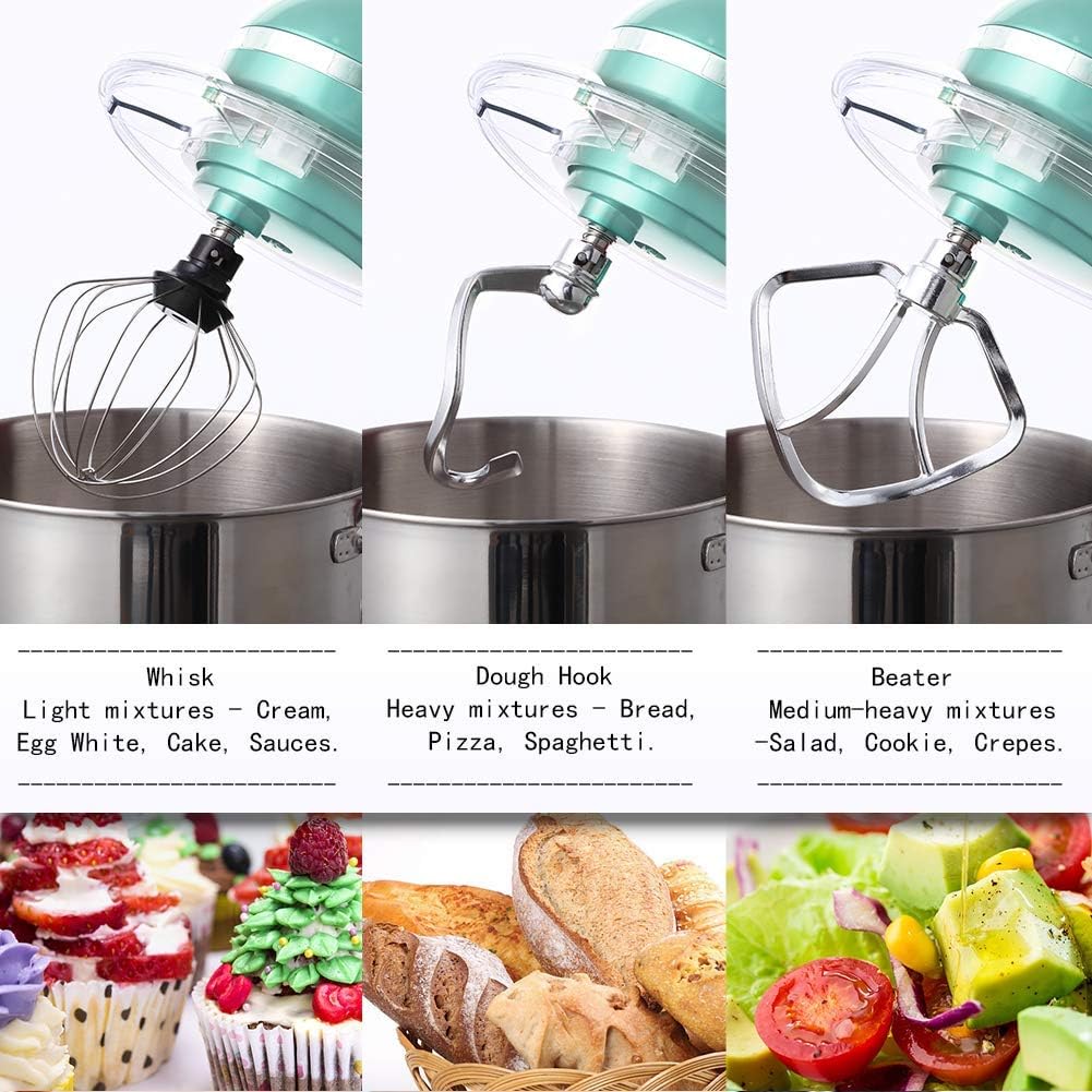 Aucma Stand Mixer,6.5-QT 660W 6-Speed Tilt-Head Food Mixer, Kitchen Electric Mixer with... photo 4
